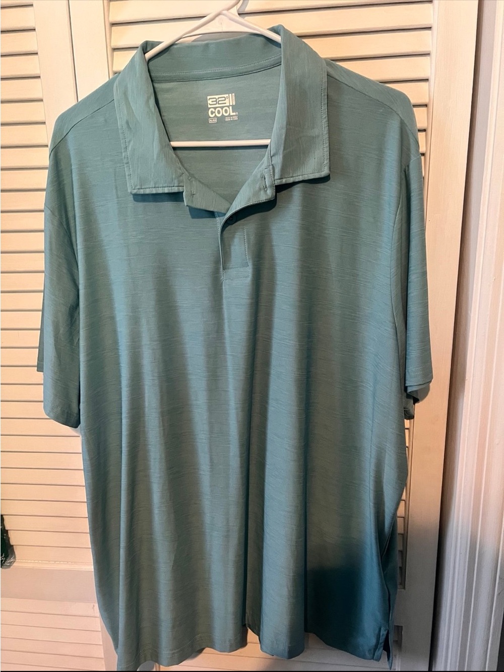 Men’s Bundle (2) 32 Degrees Men's Short-Sleeve Polo in Teal/Blue - Picture 2 of 8